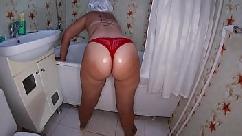 Step son caught mom in bathroom and fucked her big ass